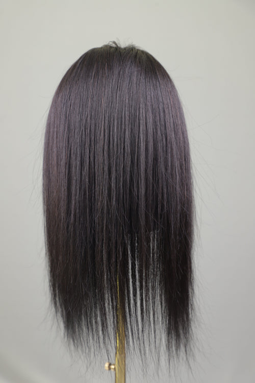 3X5" Straight  Jet Black & Color Topper 20 Inch