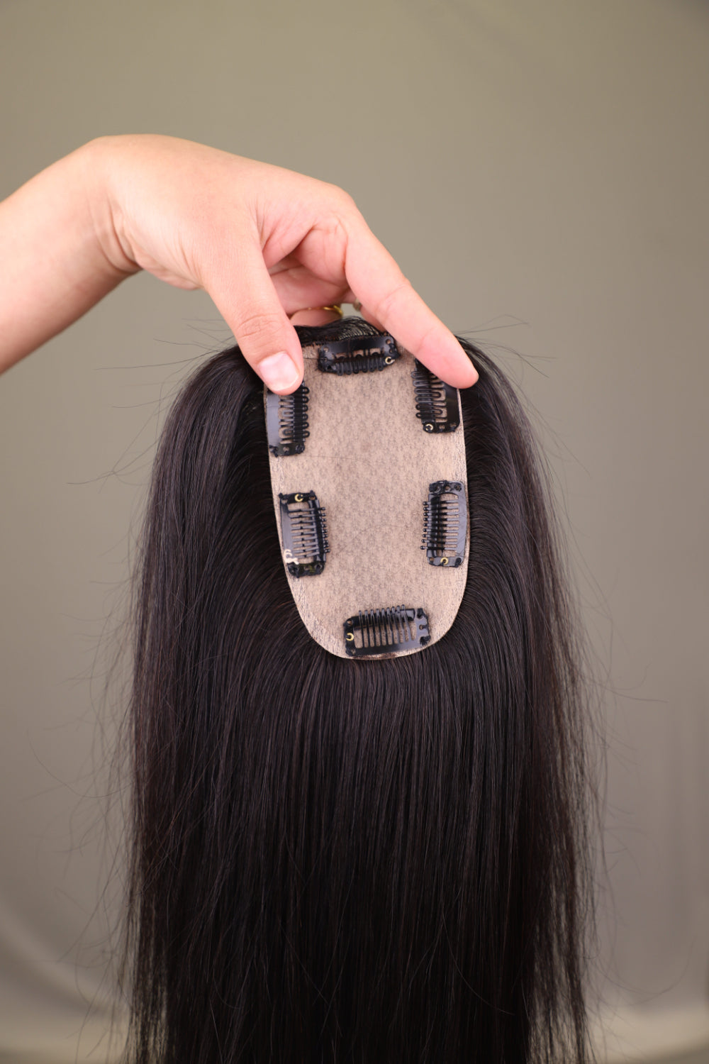 3X5" Straight  Jet Black & Color Topper 20 Inch