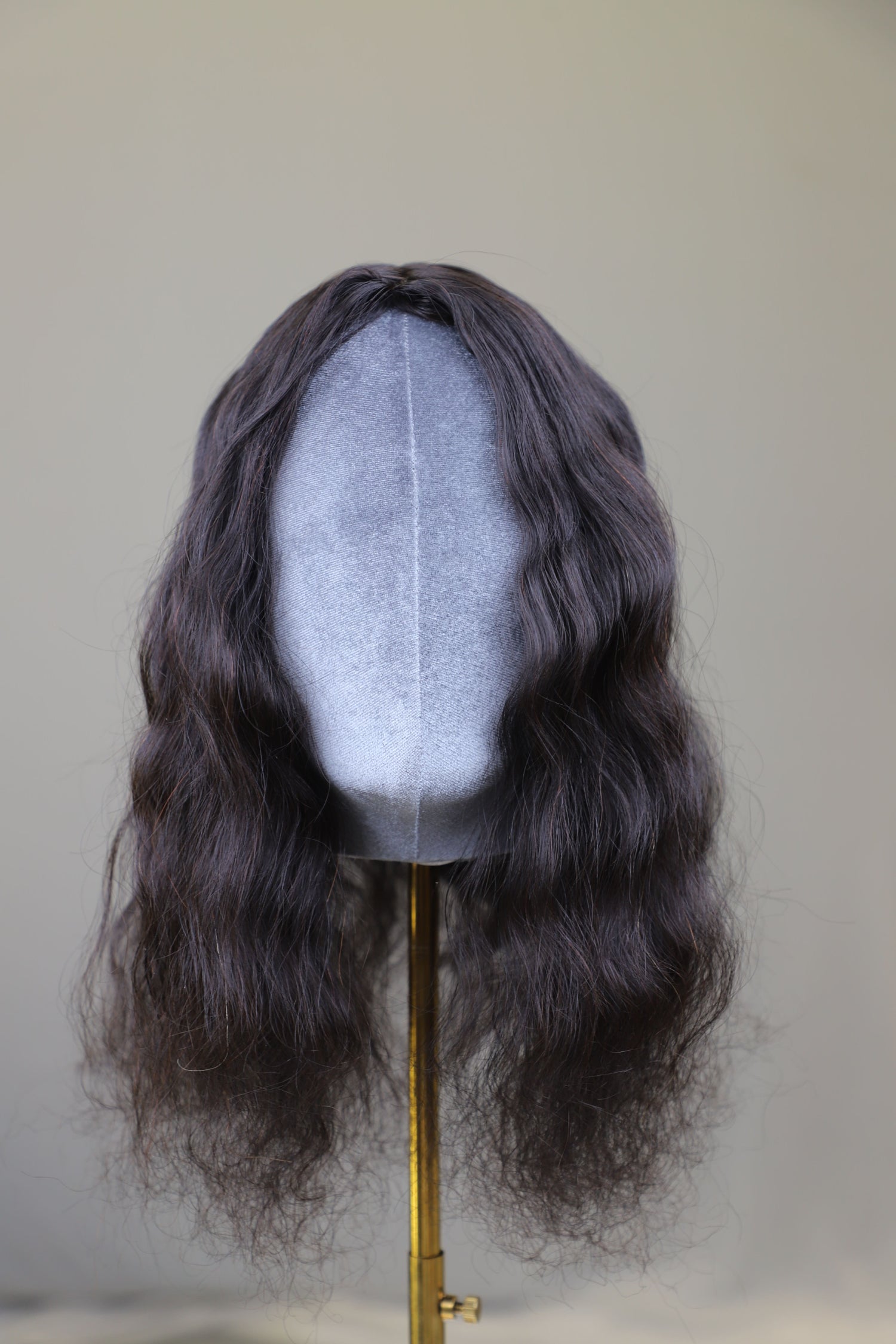 3x5" Wavy Backcomb Topper black 20 Inch