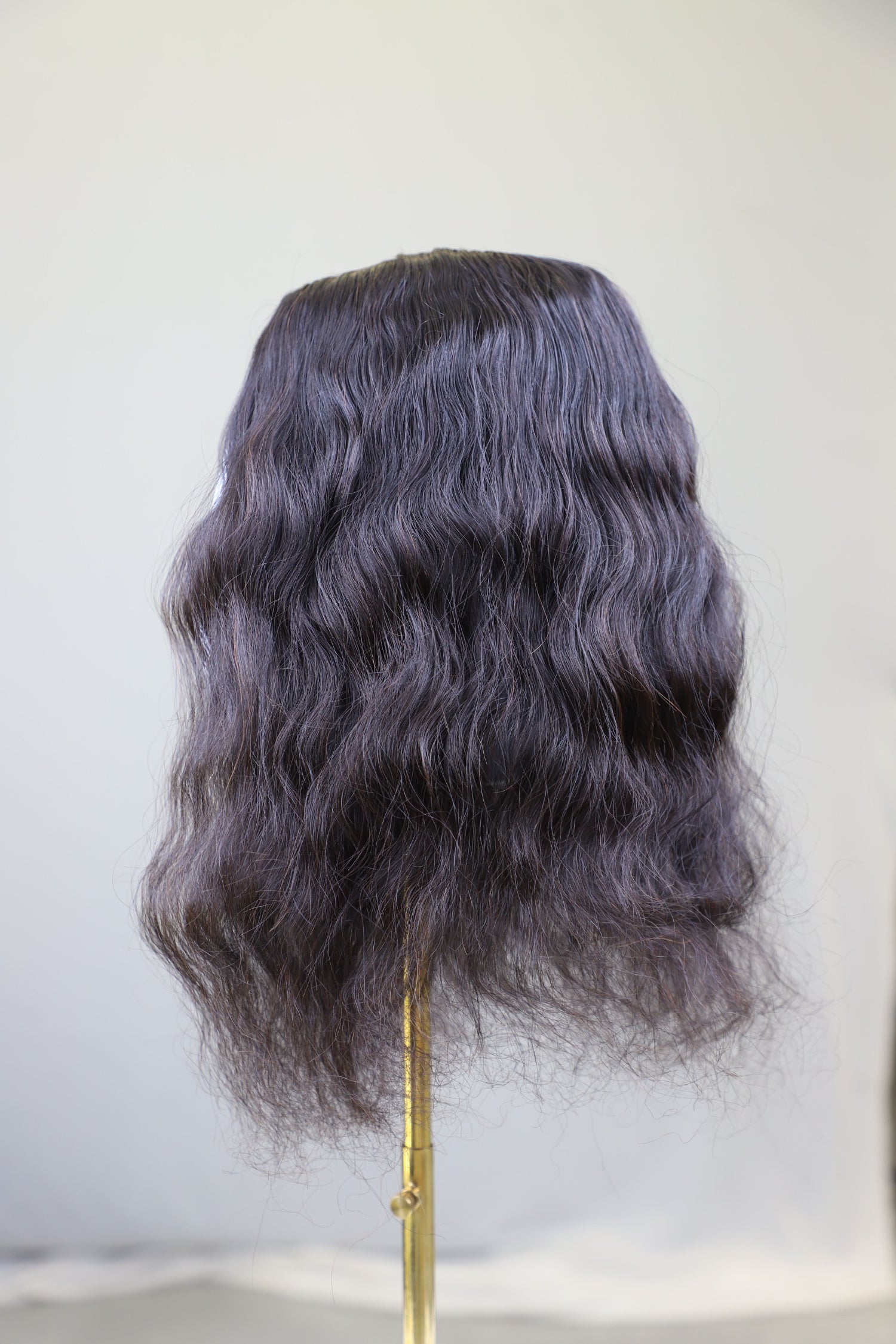 3x5" Wavy Backcomb Topper black 20 Inch