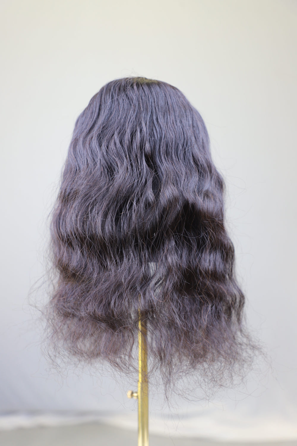 3x5" Wavy Backcomb Topper black 20 Inch