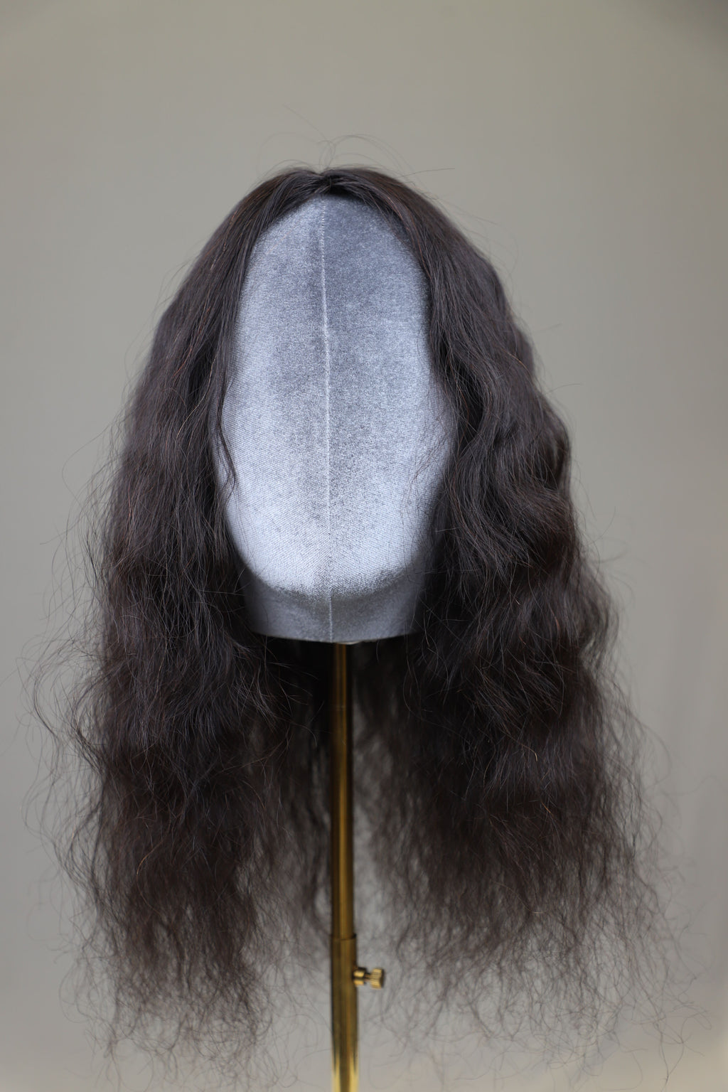 3x5" Wavy Backcomb Topper black 24 Inch