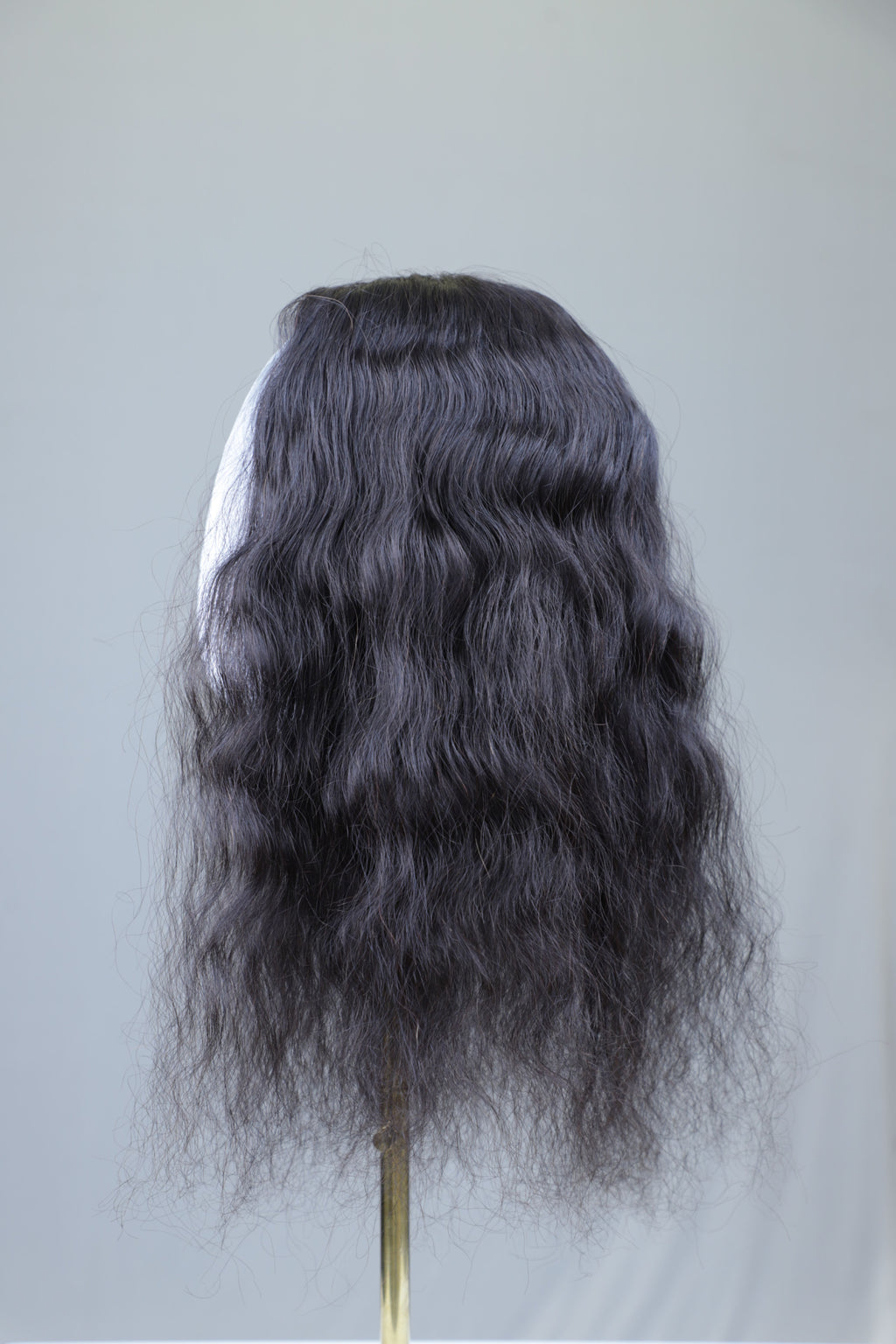 3x5" Wavy Backcomb Topper black 24 Inch