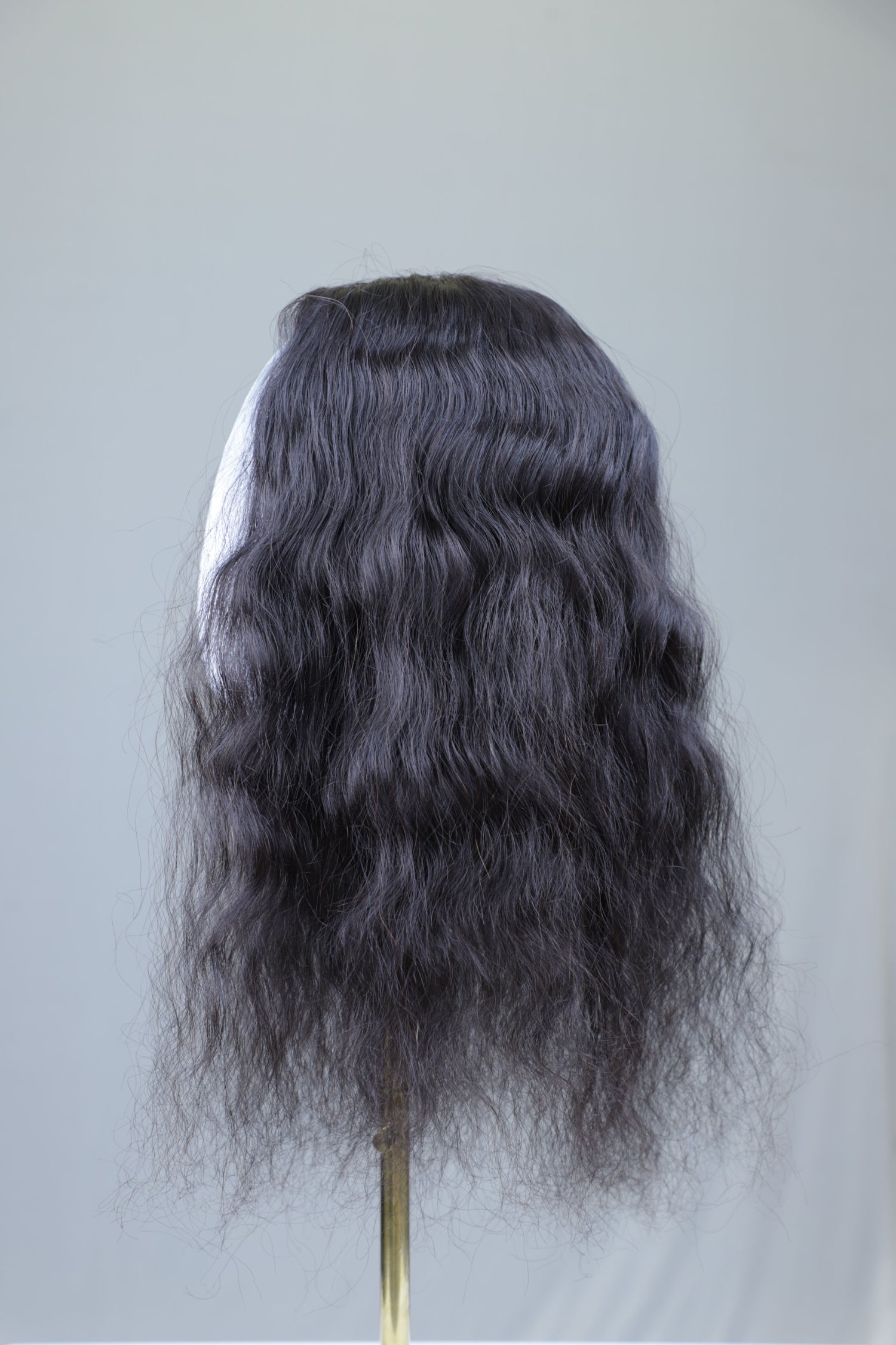 3x5" Wavy Backcomb Topper black 24 Inch