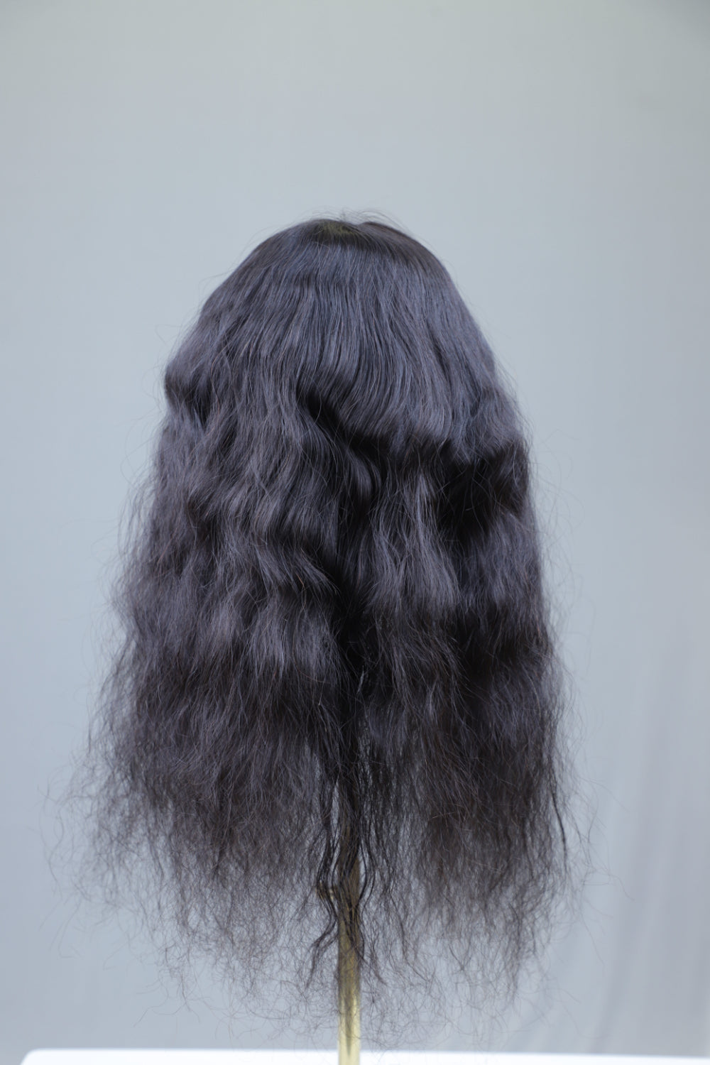 3x5" Wavy Backcomb Topper black 24 Inch