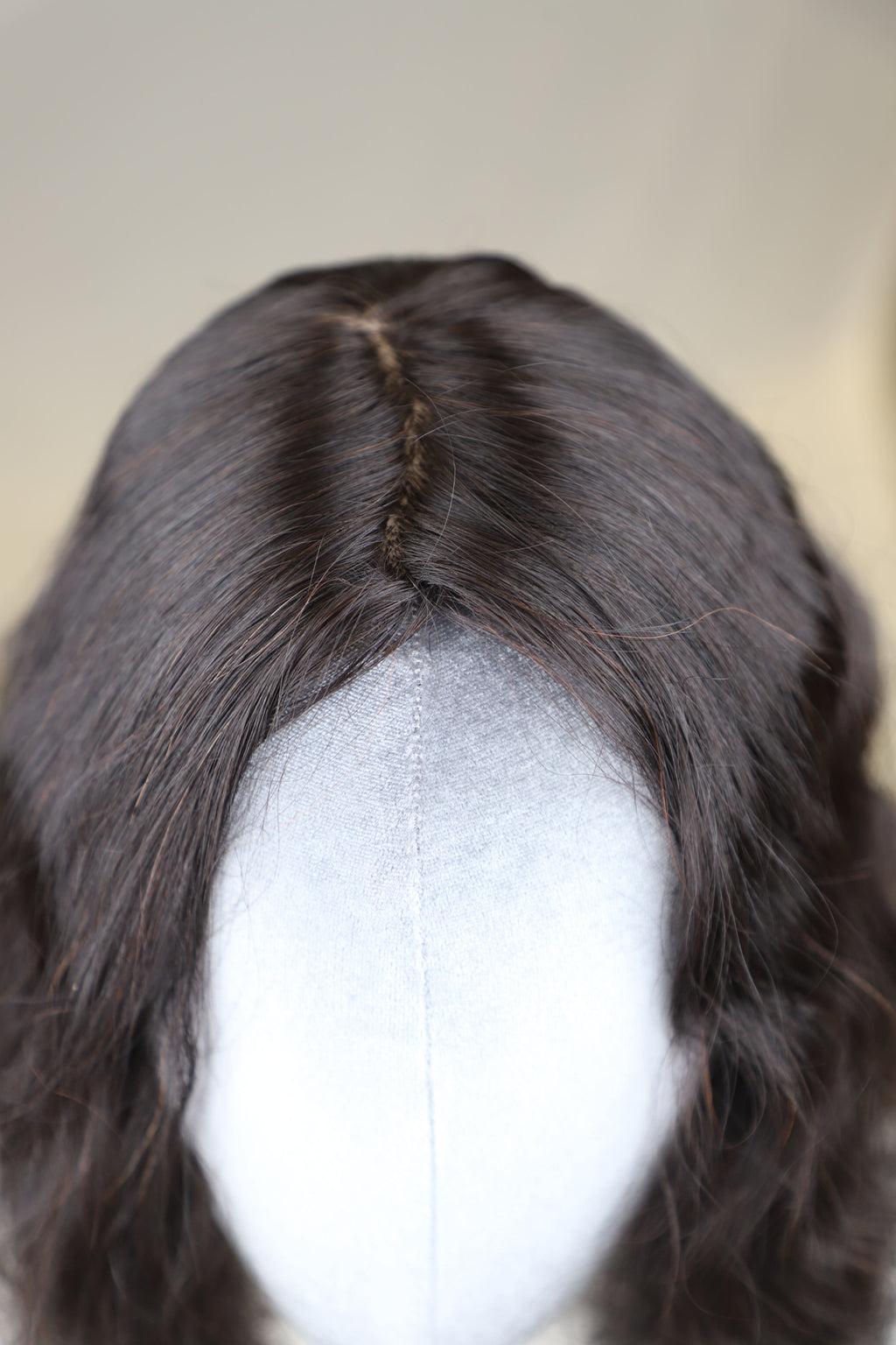 3x5" Wavy Backcomb Topper black 24 Inch