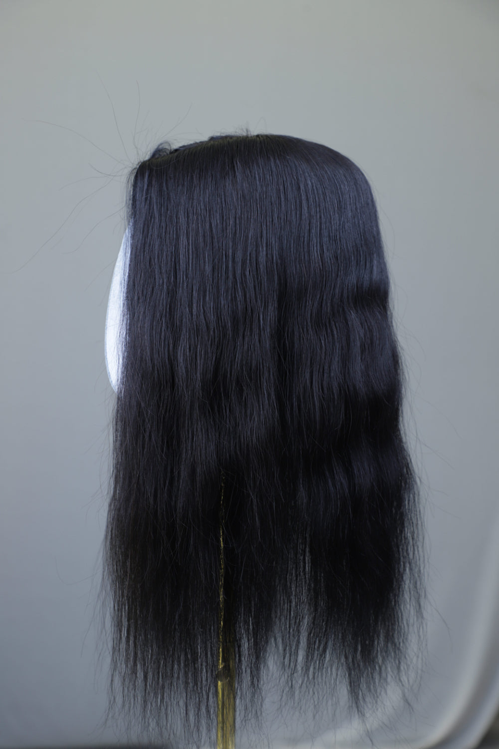 4x6" Natural Wavy Black Color Topper 22 Inch