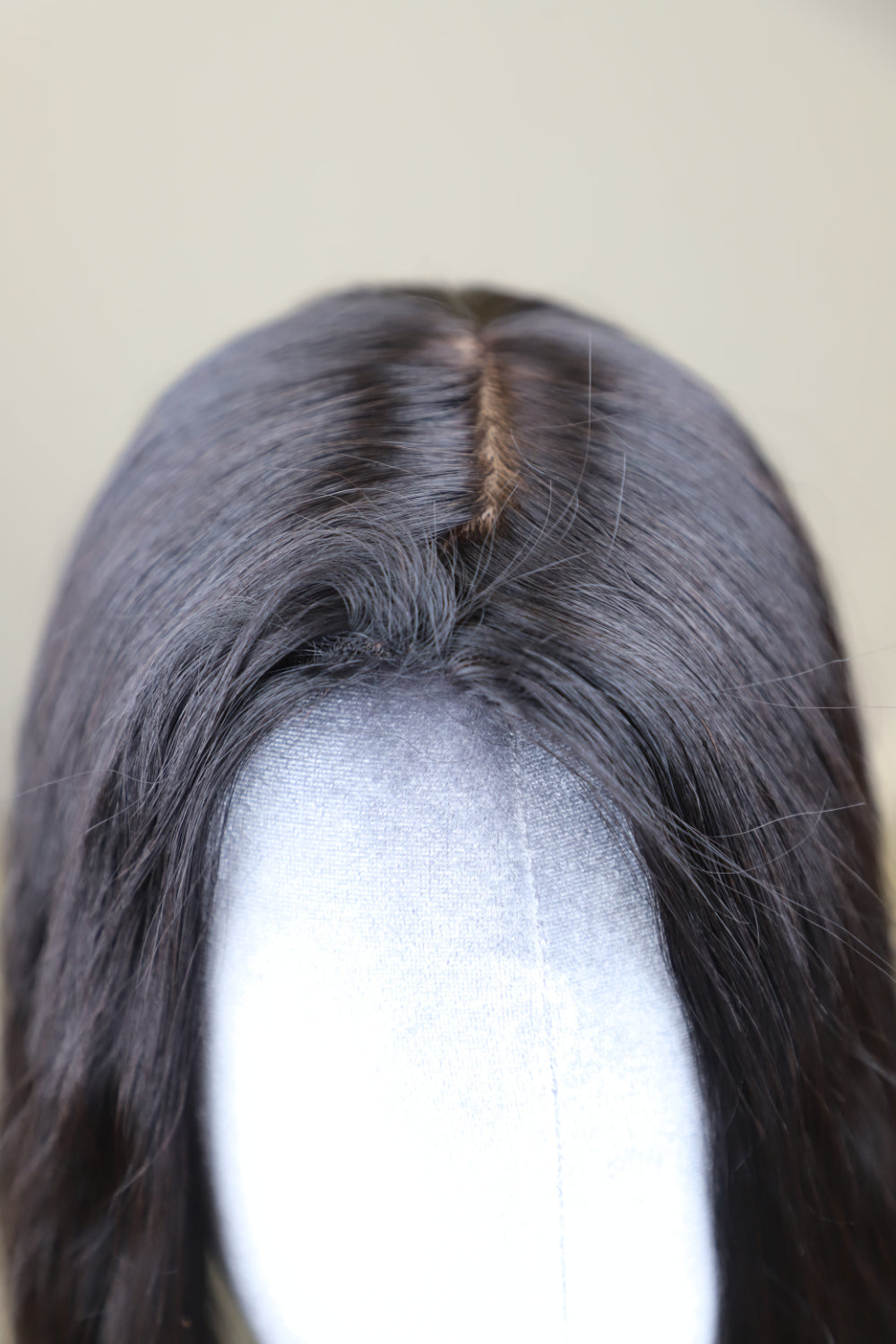 4x6" Natural Wavy Black Color Topper 22 Inch