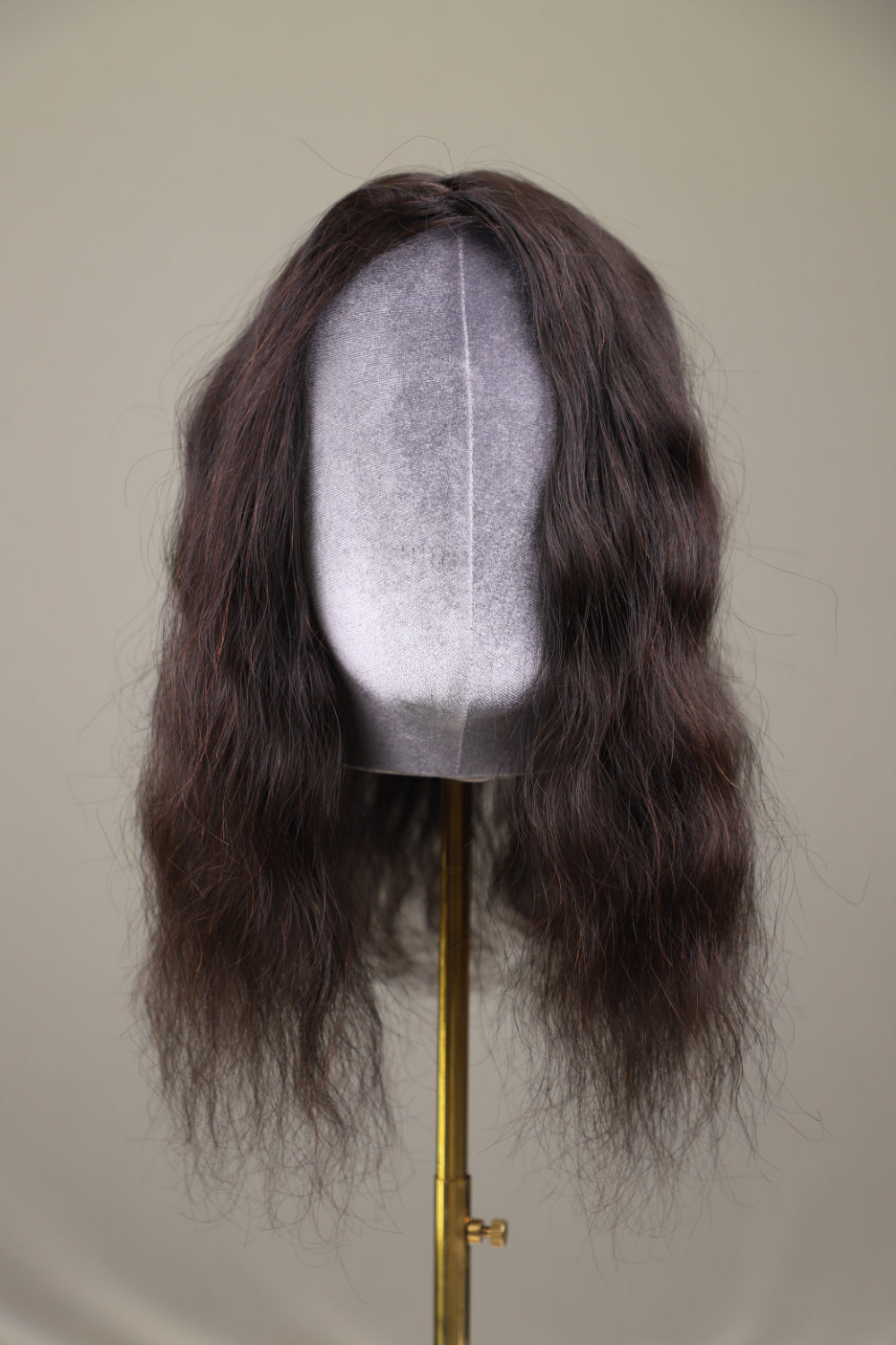 4x6" Wavy Backcomb Topper Black 18 inch