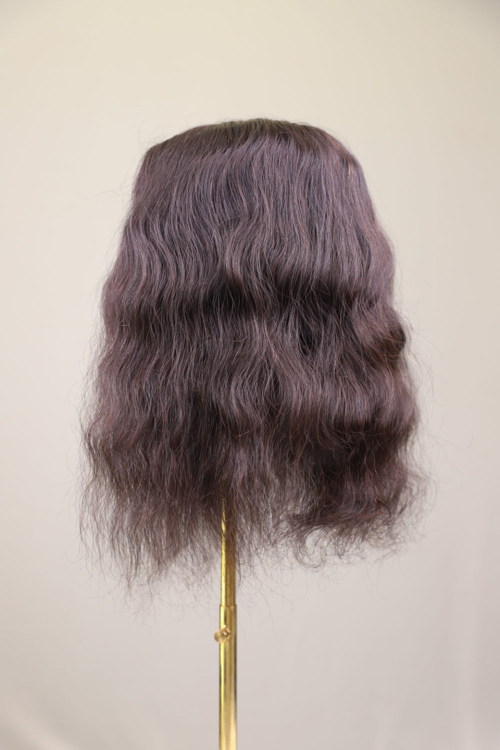 4x6" Wavy Backcomb Topper Black 18 inch