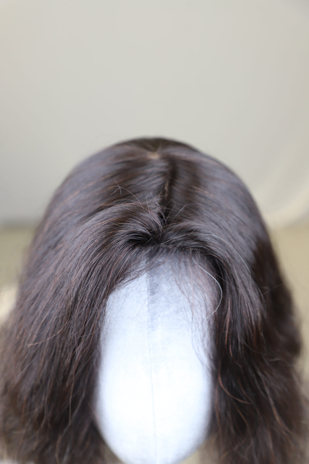 5x6" Wavy Backcomb Topper Black 18 inch